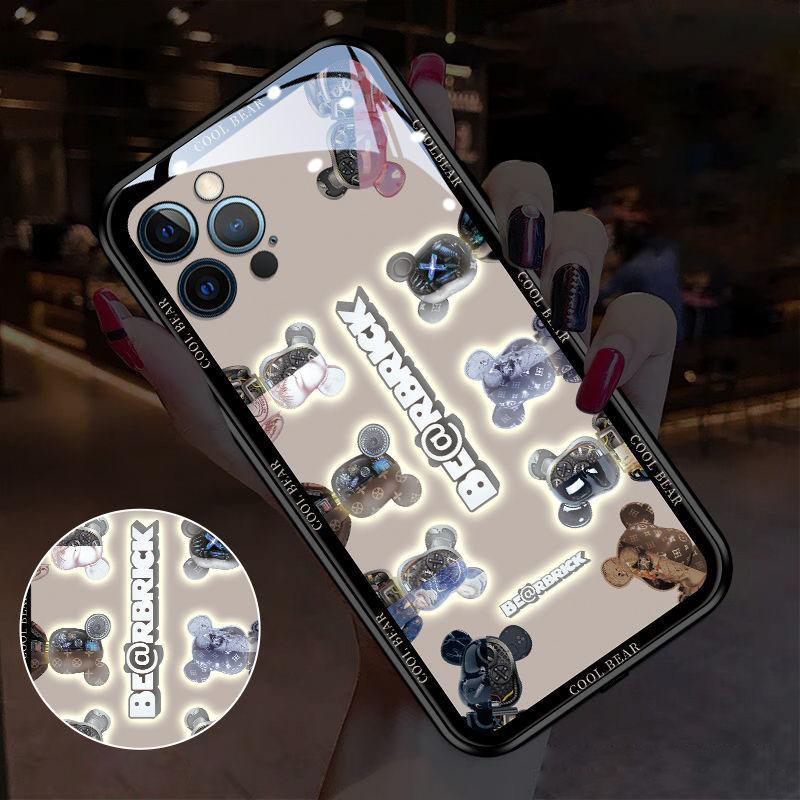 Mechanical Bear Family Incoming Call Flash Phone Case